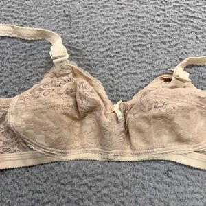VTG Norvell Bra 30EE Full Coverage 874  Floral Lace Soft Cup Cone Bullet NWOT